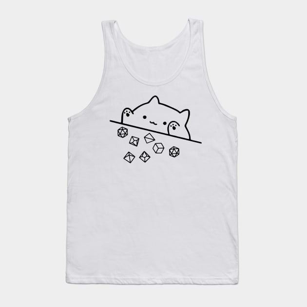 Cat Throwing Dice Tank Top by MasutaroOracle